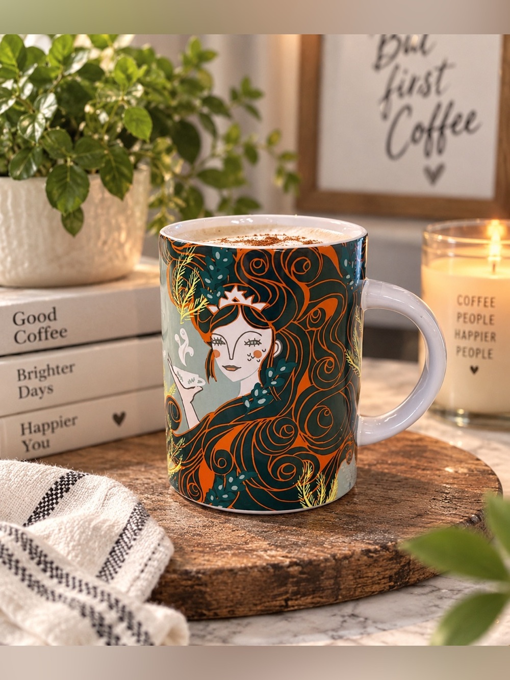 Starbucks 2018 “Be Our Muse, The Siren” 12 oz Ceramic Coffee Mug Mermaid